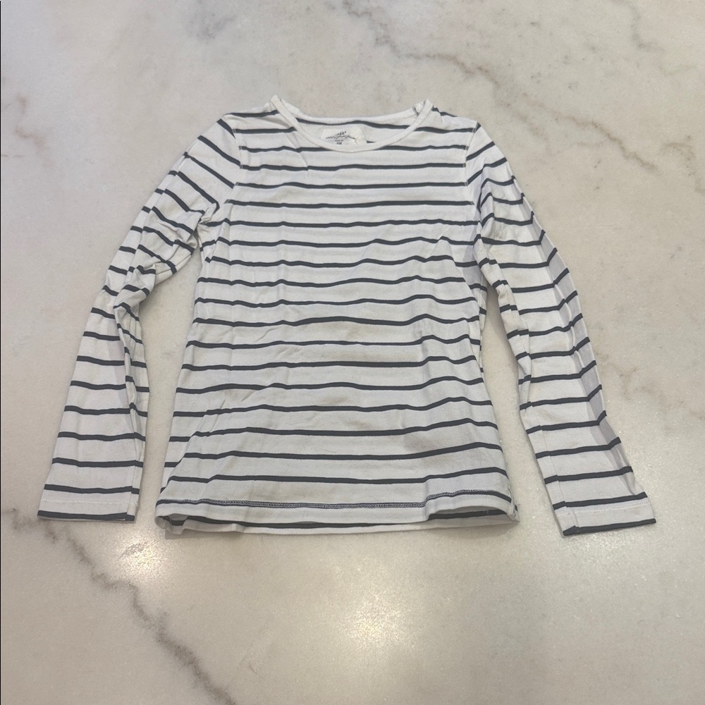 Classic Navy Striped Long Sleeve Kids Tee
